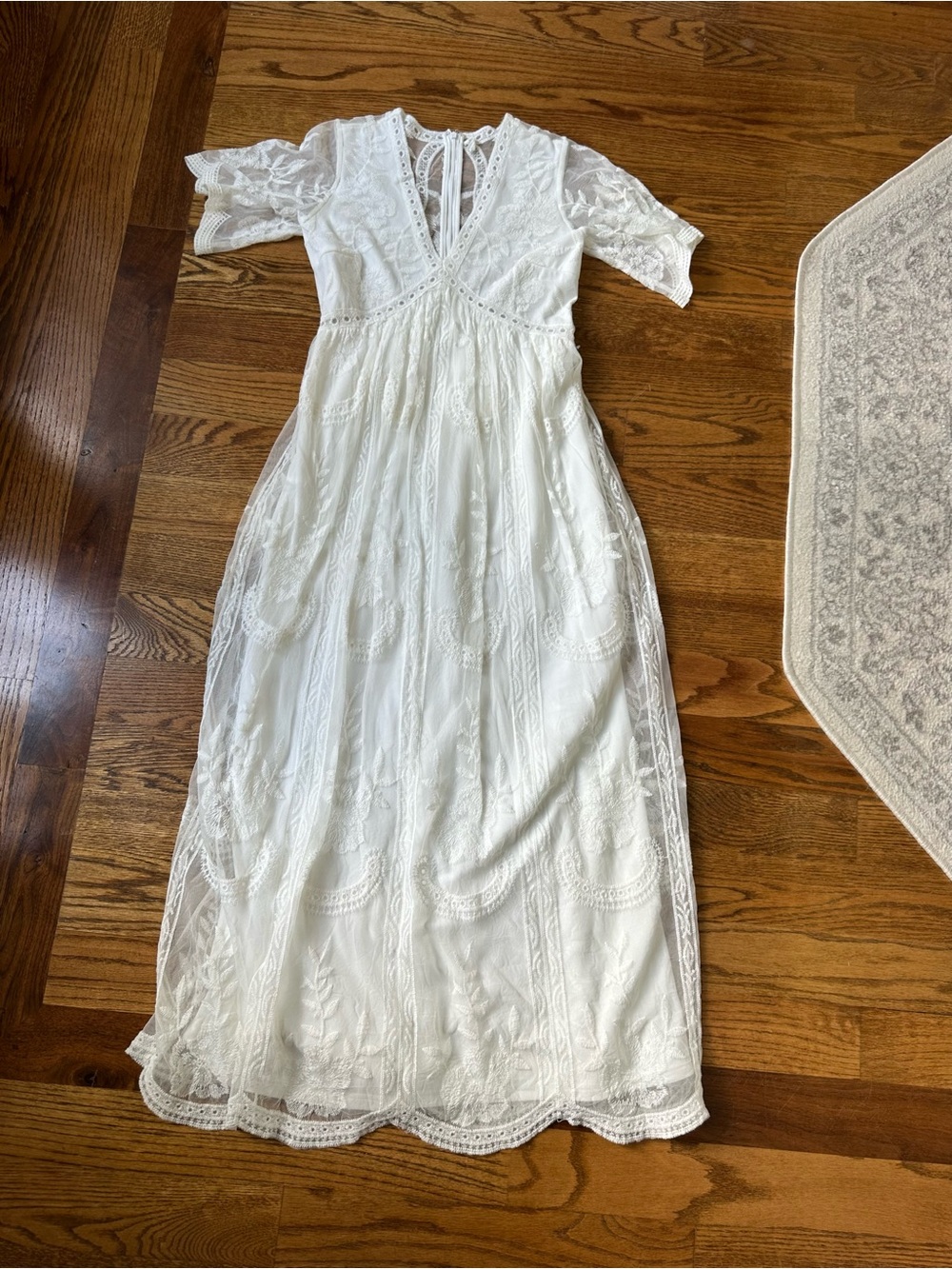 Pinkblush White Lace Maxi Dress